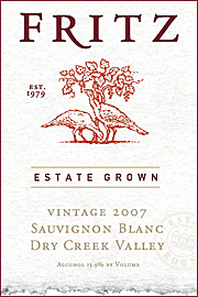 Fritz 2007 Sauvignon Blanc Estate Grown